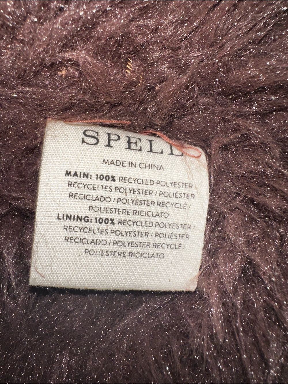 Spell Joplin Pink Coat with Dark Brown Faux-Fur Trim - Picture 3 of 7